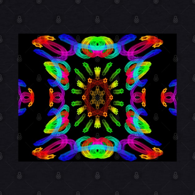 Neon Rainbow - Butterfly Medallion by Boogie 72